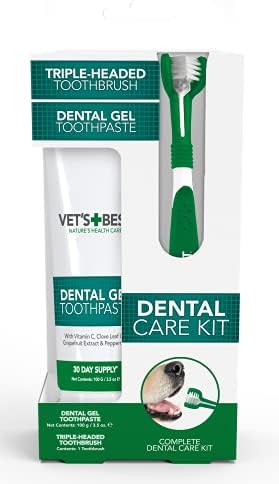 VET'S BEST Köpekler için Ağız ve Diş Bakım Seti 17,5 cm 100 gr