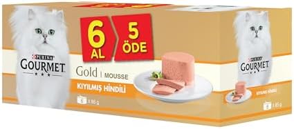 Kıyılmış Hindi Etli Kedi Konservesi 6 Al 5 Öde 85 gr