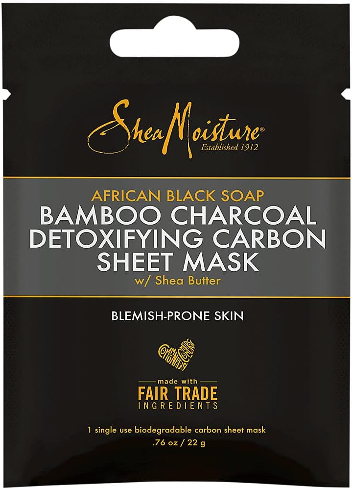 Alternative view of SHEA MOISTURE Afrika Siyah Sabunu ve Bambu Kömürü Detoks Yaprak Maske Tek Kullanımlık