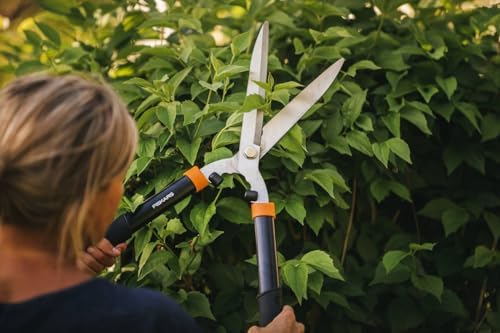 HS21 Çit Budama Makinesi, Çit ve Çalıları Budamak İçin, Uzunluk 59 cm, Sertleştirilmiş Çelik Bıçaklar/Yumuşak Dokunuşlu Plastik Sap, Siyah/Turuncu, Düz, 1026827