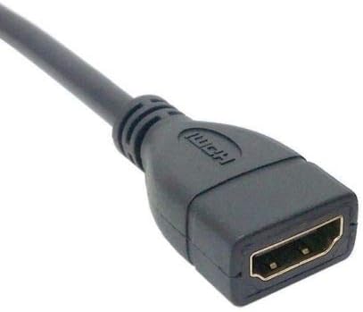 4666 Hdmi Dişi Erkek Uzatma 90 Derece Dirsek Kablosu 0.5 Metre