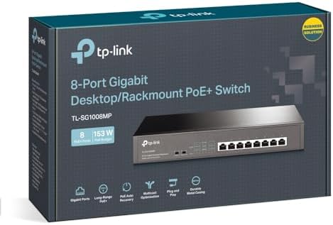Alternative view of TL-SG1008MP, 8-Port Gigabit Desktop/Rackmount Switch with 8-Port PoE+