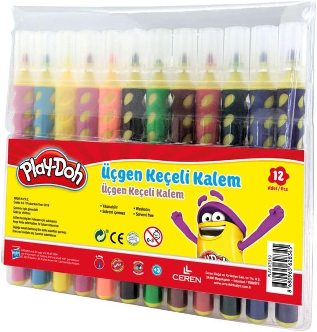 Alternative view of PLAY-DOH 12 RENK ÜÇGEN FIRÇA UÇLU KALEM PP KUTU