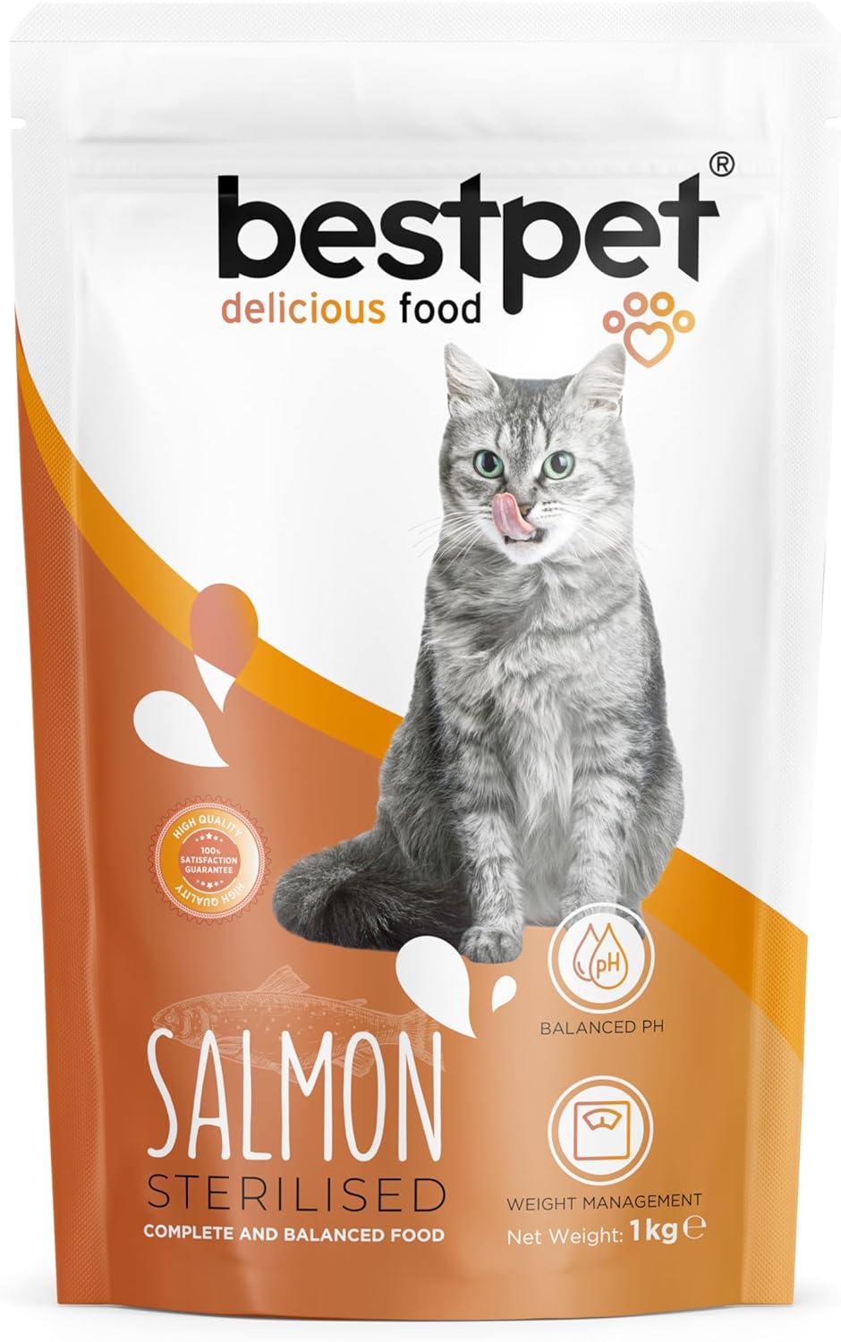 Alternative view of Bestpet Kısırlaştırılmış Kediler İçin Somon Balıklı Kuru Mama, 1 kg