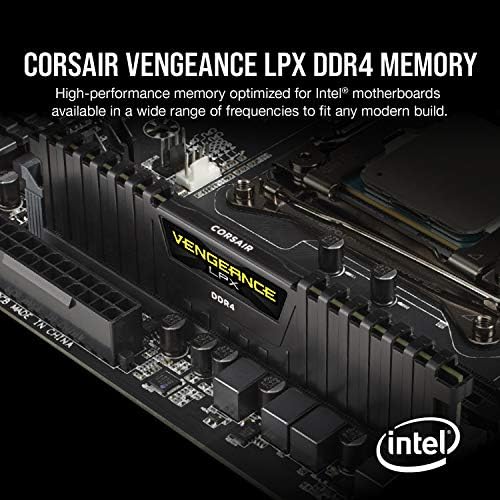 Alternative view of Vengeance LPX 32GB (2X16GB) DDR4 3200 (PC4-25600) C16 1.35V Masaüstü Bellek - Siyah, 2 adet (1'li paket)