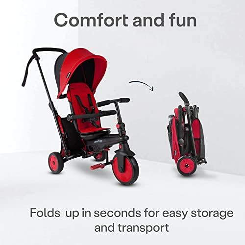 Alternative view of SmarTrike STR3 Plus 6'sı 1 Arada Modüler Katlanabilir Bebek Arabası ve Üç Tekerlekli Bebek Bisikleti - Red