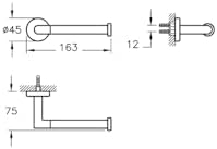Alternative view of Minimax A44789 Yedek Tuvalet Kağıtlığı, Krom