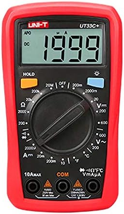 Alternative view of UT33C+, otomatik ölçek seçimi, voltmetre, ampermetre, AC/DC voltaj ve akım ölçer, direnç, kapasitans, sıcaklık ile taşınabilir dijital multimetre