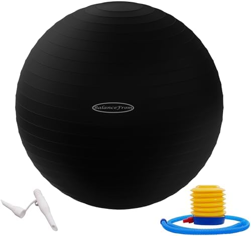 BalanceFrom Anti-Burst and Slip Resistant Exercise Ball Yoga Ball Fitness Ball Birthing Ball with Pump, 2,000-Pound Capacity