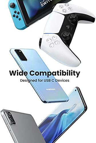 2.0 USB-A & USB-C Örgülü Şarj ve Data Kablosu, 1 Metre, Siyah, 60126