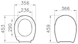 Alternative view of 115-003-001 Klozet Kapağı, Duroplast, Beyaz