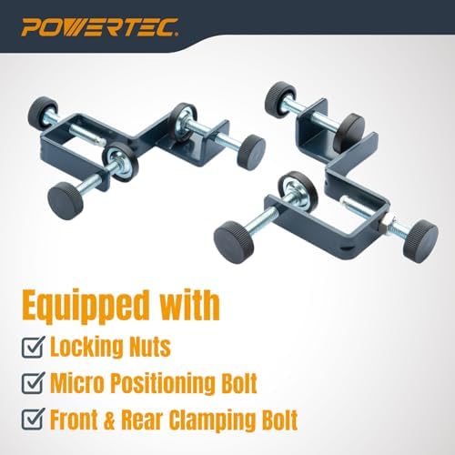 POWERTEC 71181 Çekmece Ön Montaj Kelepçesi, 2'li Set