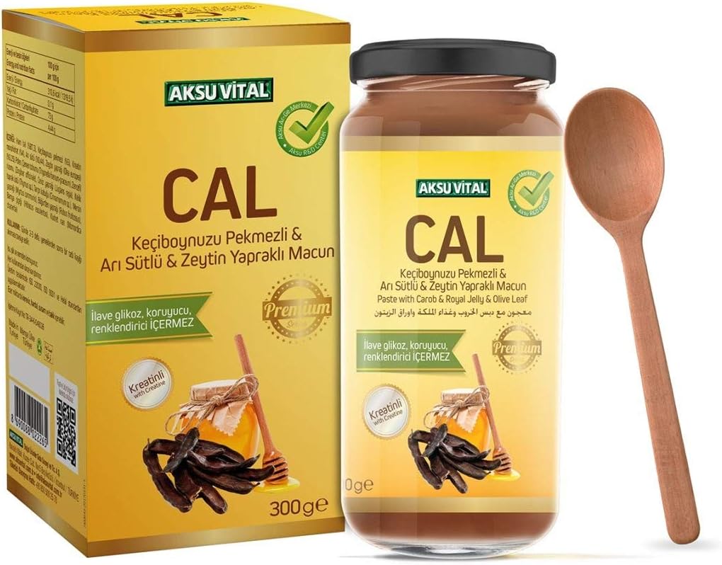 Alternative view of AKSU VİTAL AksuVital CAL Keçiboynuzu Pekmezli Arı Sütlü Zeytin Yapraklı Macun 300 gr 1 Paket (1 x 1 g)
