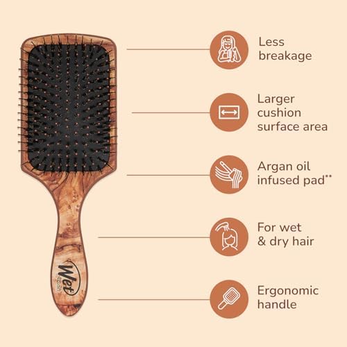 Alternative view of Wet Brush Yumuşak IntelliFlex Kıllı, Detangler Saç Fırçası, Tüm Saç Tipleri için Detangler - Somun, Kahverengi