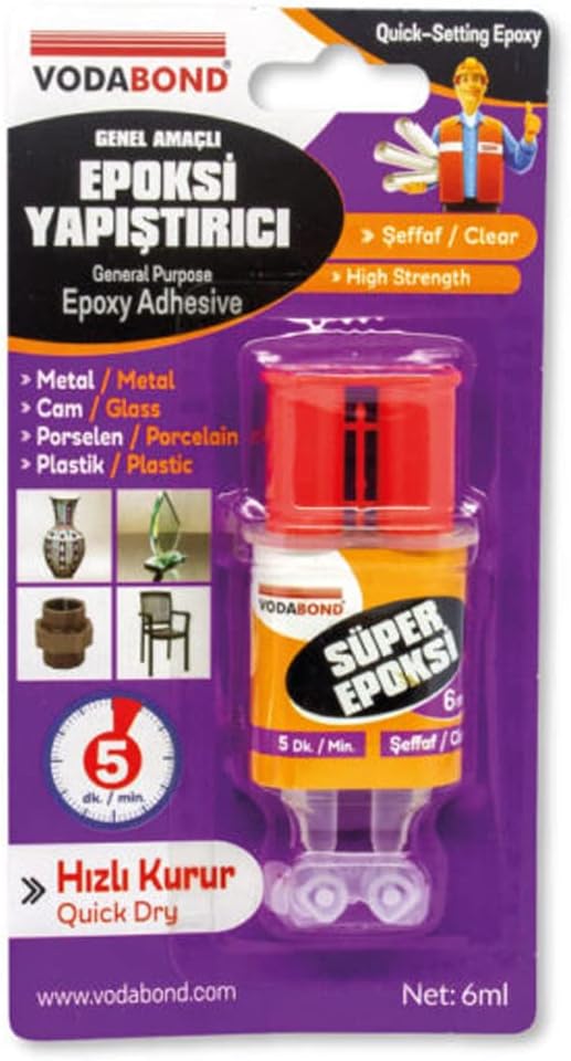 Epoksi Şırınga 6g, Şeffaf