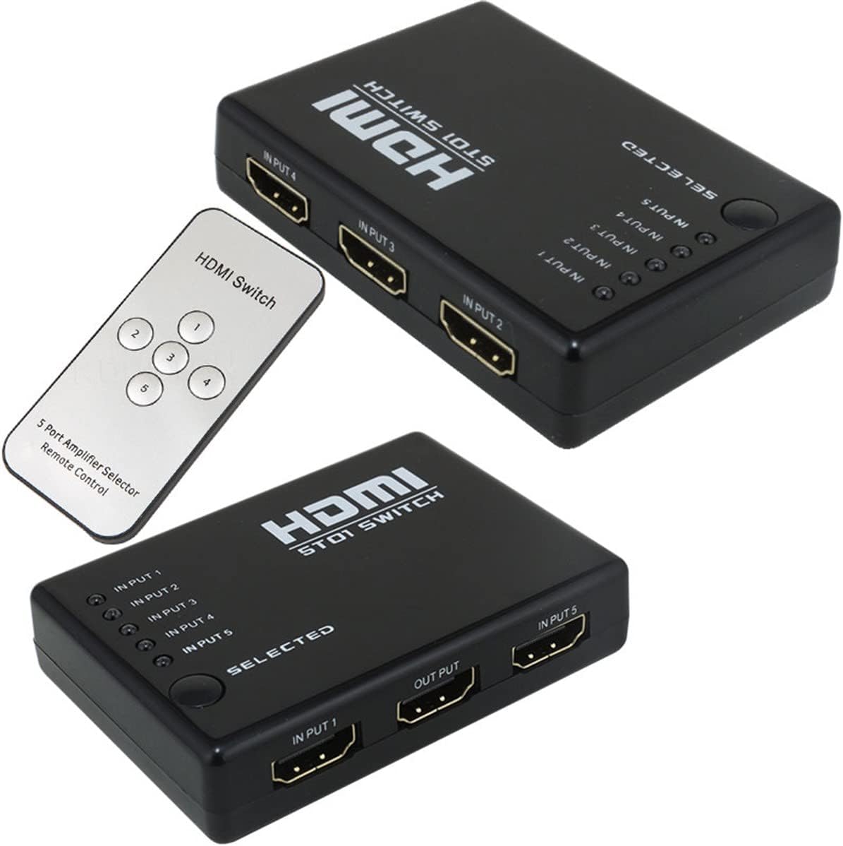 Alternative view of 5 IN 1 OUT HDMI SWITCHER * S-LINK SL-HSW55