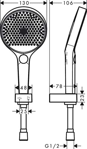 Alternative view of (HB7HL) 26851000 Rainfinity Duş Tutucu Seti 130 3jet Duş Hortumlu 160 cm, 26851700