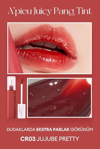 Pürüzsüz Görünüm Sunan Gün Boyu Kalıcı Tint A'PIEU Pang Tint CR03 Jujube Pretty
