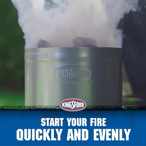 Kingsford Grilling BB0466 Deluxe Kömür Barbekü Baca Başlatıcı, Izgara, Gümüş