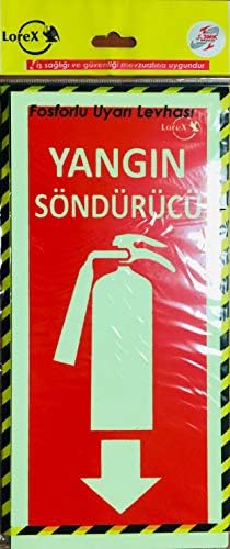 LR-FS Söndürme Tüpü Yazılı Fosforlu İkaz Levhası, Fotolümen Levha