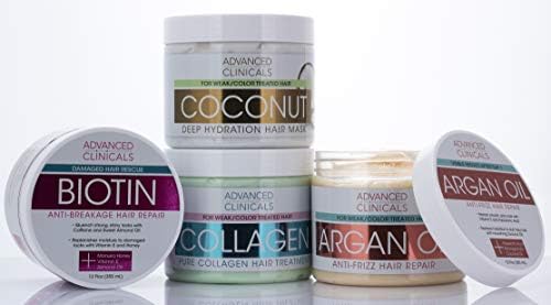 Advanced Clinicals Argan Oil Kabarma Önleyici Onarıcı Saç Maskesi 340GR