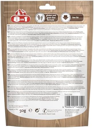 8in1 Meaty Treats Freeze Dried Ördekli, 50 gr Köpek Ödülü