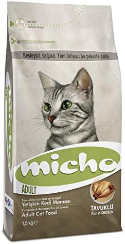 Alternative view of Micho Adult Cat Tavuklu (Hamsi ve Pirinç eşliğinde) Yetişkin Kedi Maması 1.5 Kilo