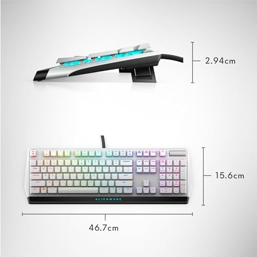 Alternative view of Alienware Yeni Düşük Profilli RGB Oyun Klavyesi AW510K Işık, Anahtar Başına Alienfx RGB Aydınlatma, Medya Kontrolleri ve USB Geçişi, Cherry MX Düşük Profilli Kırmızı Anahtarlar, Ay Işığı