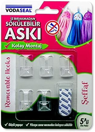 Alternative view of 53.01.056 5'li İz Bırakmayan Askı, Şeffaf