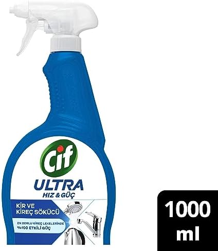 Cif Ultra Hız & Kireç Sökücü Sprey Leke ve Kir Çıkarıcı 1000 ml