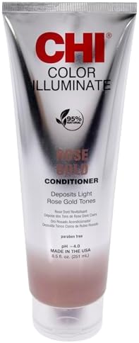 CHI Illuminate Conditioner, Helps Maintain Fresh In Natural & -Treated Hair, Sulfate, Paraben, & Cruelty-, Rose, 8.5 Oz