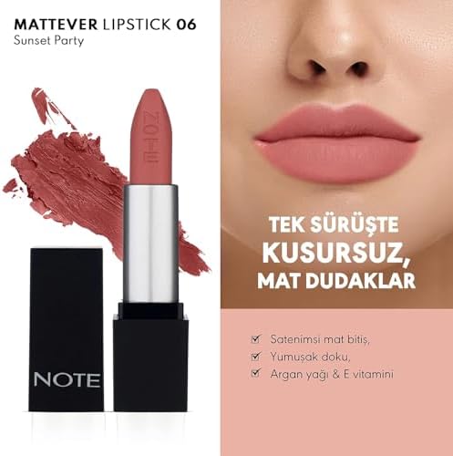 Alternative view of Cosmetics Mattever Lipstick 06 Sunset Party Yarı Mat Bitişli Ruj, Pembe