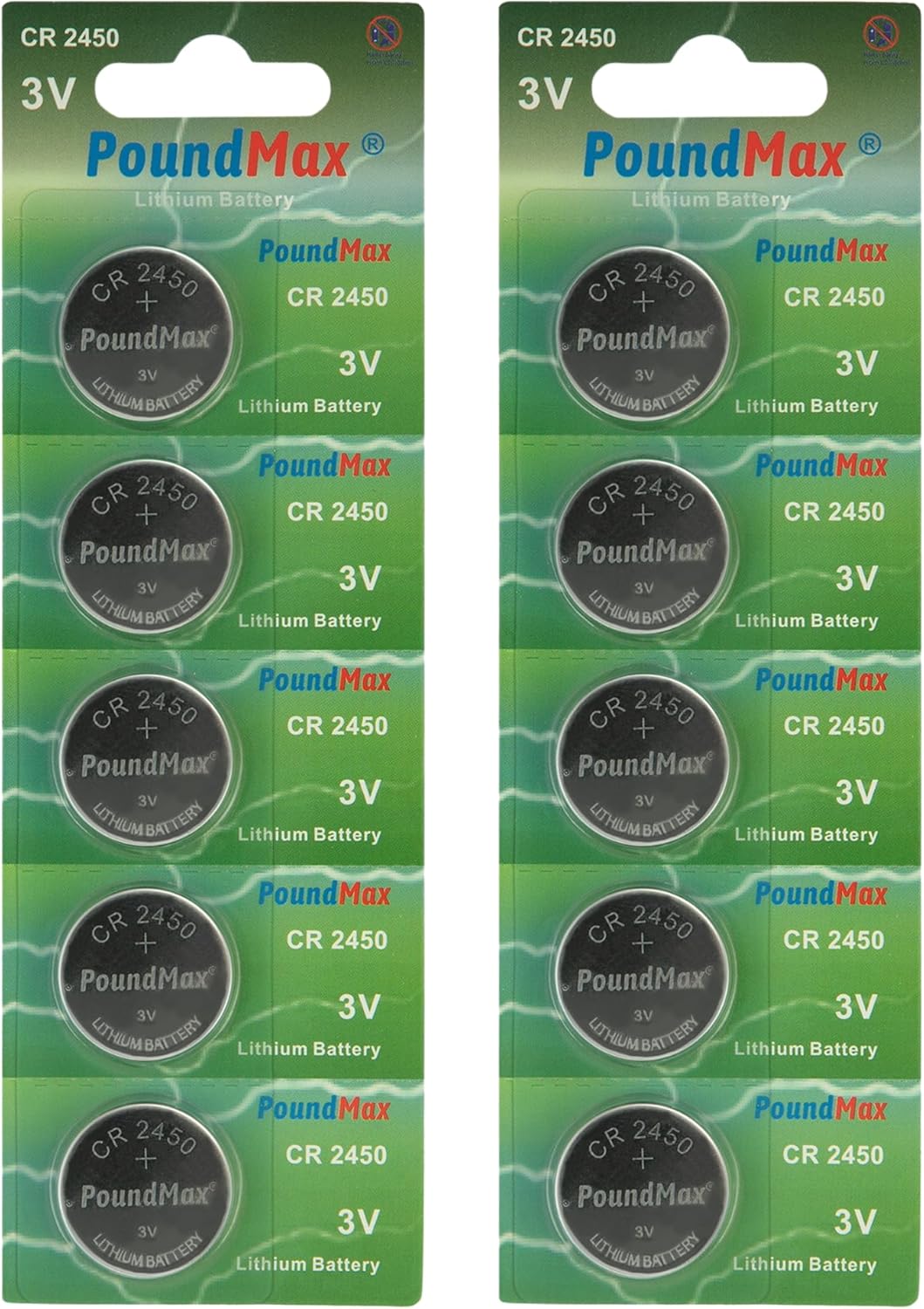 10 x 2450 CR2450 DL2450 3V Lityum Madeni Para Pilleri