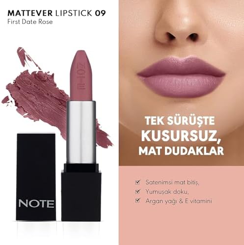 Alternative view of Cosmetics Mattever Lipstick 09 First Date Rose Yarı Mat Bitişli Ruj, Pembe Nude