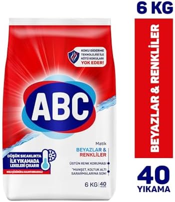 ABC DETERJAN Matik Beyazlar & Renkliler 6 Kg