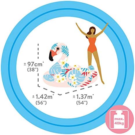 Alternative view of - Şişirilebilir tropik flamingo, 142 x 137 x 97 cm