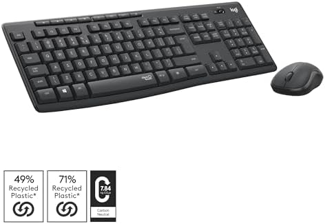 MK295 Kablosuz Sessiz Klavye Mouse Seti, SilentTouch Teknolojisi, Gelişmiş Optik İzleme, Sıvı Dökülmesine Dayanıklı, 10 m Kullanım Mesafesi, Türkçe Q Klavye, Siyah