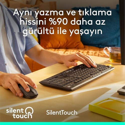 Alternative view of MK295 Kablosuz Sessiz Klavye Mouse Seti, SilentTouch Teknolojisi, Gelişmiş Optik İzleme, Sıvı Dökülmesine Dayanıklı, 10 m Kullanım Mesafesi, Türkçe Q Klavye, Siyah