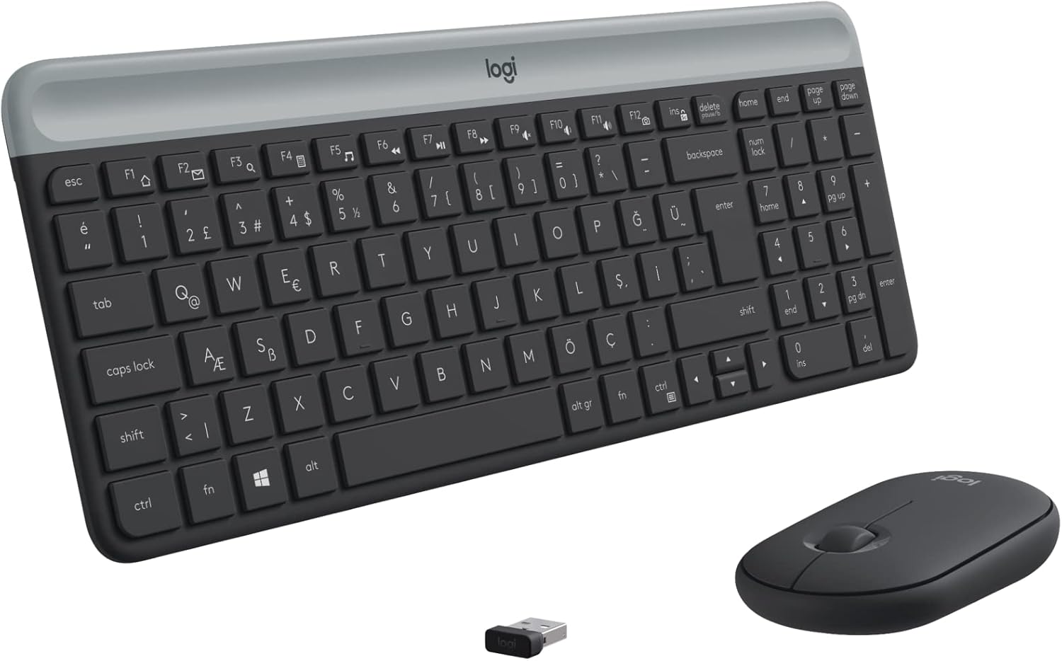 Alternative view of MK470 Slim Combo Kablosuz Klavye Mouse Seti, 12 FN Kısayolu ile Kompakt Klavye, Sağ ve Sol Elle Kullanılabilir, 10 m Kullanım Mesafesi, Sessiz, Türkçe Q Klavye, Siyah
