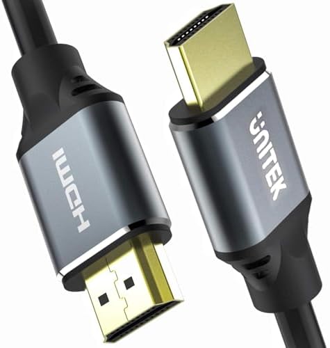 Alternative view of UNITEK HDMI 2.1 Kablo 1,5 m 8 K, Ultra Speed HDMI Sorunsuz 8K@60Hz, 4K@120Hz, Dinamik HDR 10 +, Dolby Vision, eARC, OLED TV, Gaming, Xbox Series X, PS5, Alüminyum Fiş, Esnek