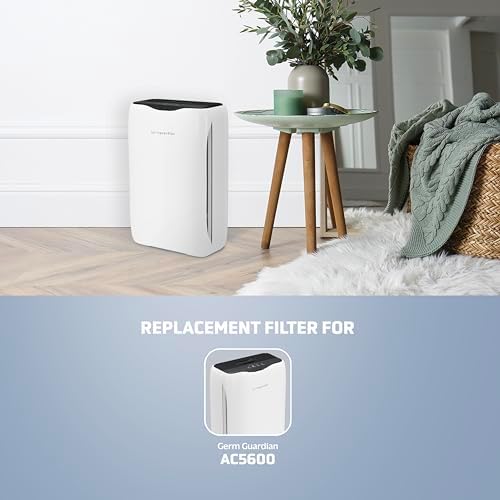 germguardian Germ FLT5600 Gerçek HEPA Orijinal Hava Temizleyici Yedek Filtre N, GermGuardian Arıtıcı AC5600 için Aktif Kömür Katmanı ile