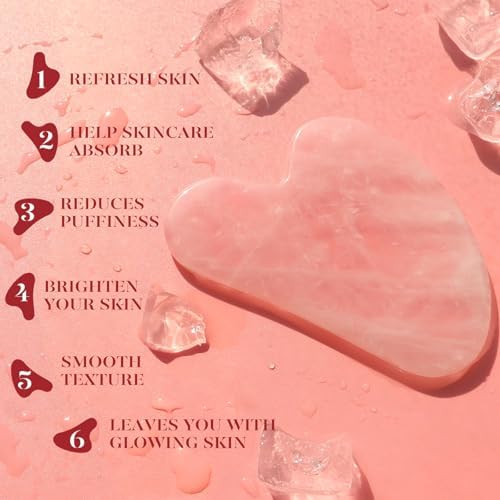 Alternative view of BAIMEI Çift Taraflı Cilt Masaj Aleti Rose Quartz Roller & Gua Sha Set Kutusu ve kesesi ile