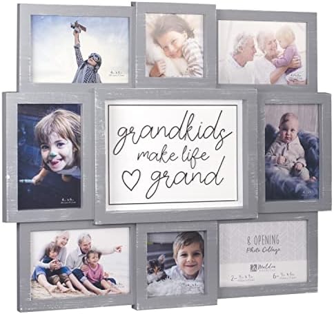 8-Op. Grandkids Kolaj Resim Çerçevesi, Gri