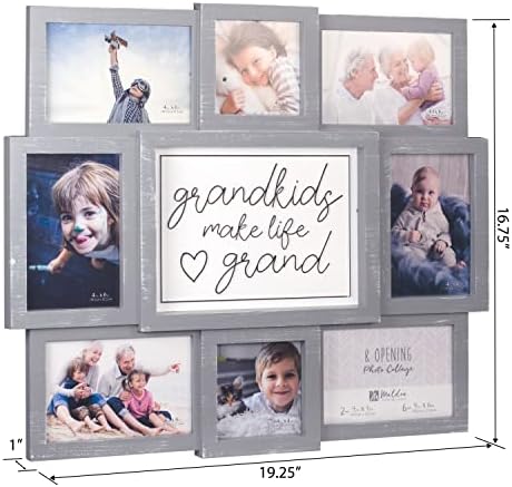 Alternative view of 8-Op. Grandkids Kolaj Resim Çerçevesi, Gri