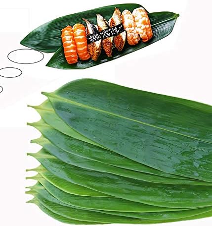 Alternative view of 100 adet Suşi Bambu Yaprağı - Muz Yaprakları Zongzi Seti Tabak Süslemeleri Yemek pişirmek için Tatil Partisi (100 adet, 30,48 cm U x 8,1 cm) - Yapraklar Vakum ve Taze Kalır