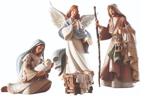 Avalon Gallery için Doğum Setleri - Kapalı Bethlehem Geceleri Doğum Sahnesi, 5 Parça, Kutsal Aile