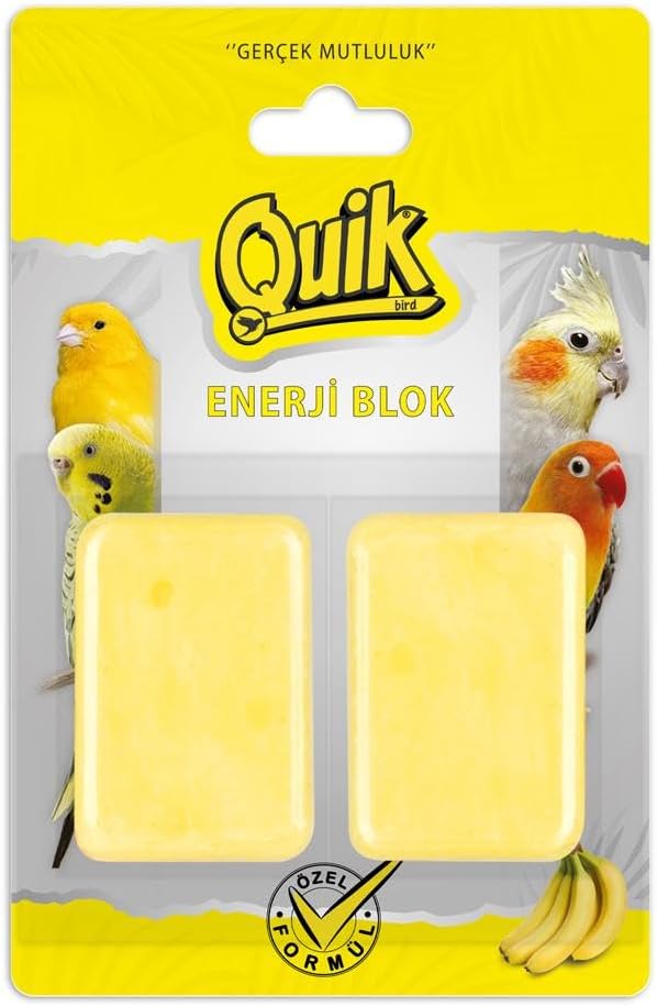 Quik Kuşlar İçin Enerji Bloğu, Muzlu, 2'li