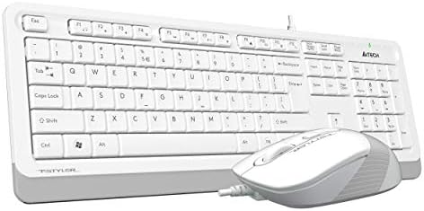 A4Tech F1010 Q USB Türkçe FN-Multimedya Klavye+Optik 1600DPI Beyaz Mouse Set