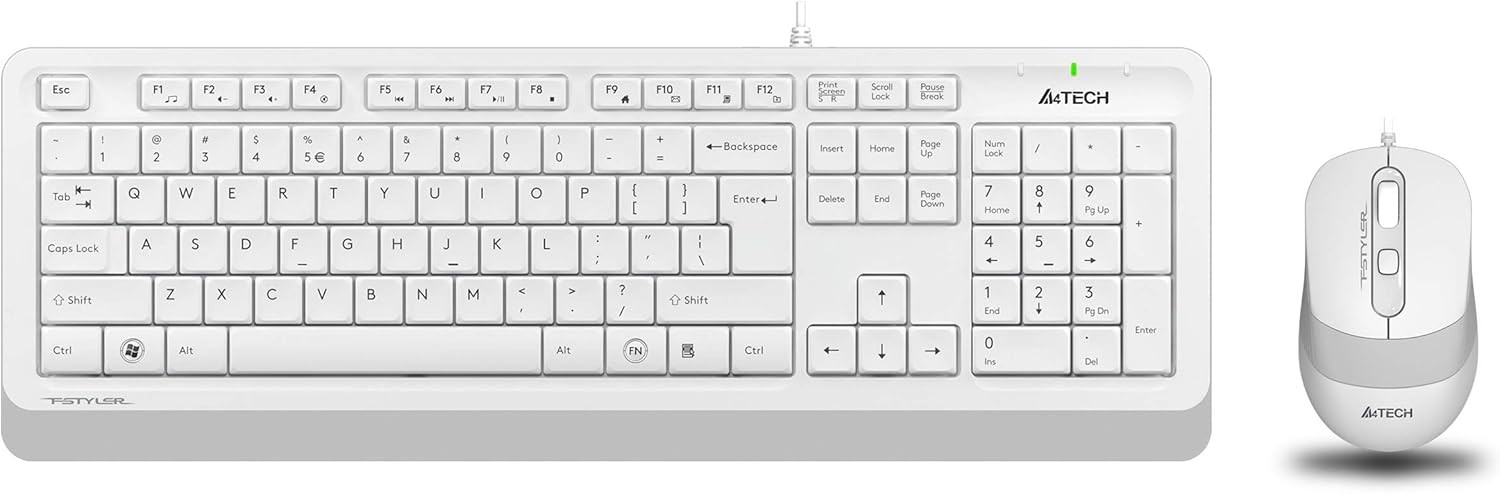 Alternative view of A4Tech F1010 Q USB Türkçe FN-Multimedya Klavye+Optik 1600DPI Beyaz Mouse Set