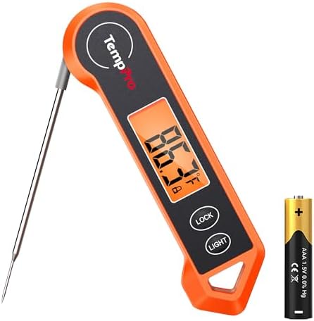 Thermopro TP19H Su Geçirmez Dijital Et Termometresi, Otomatik Dönen Işıklı Ekran, Hareket Sensörlü Hızlı Okuyan prob
